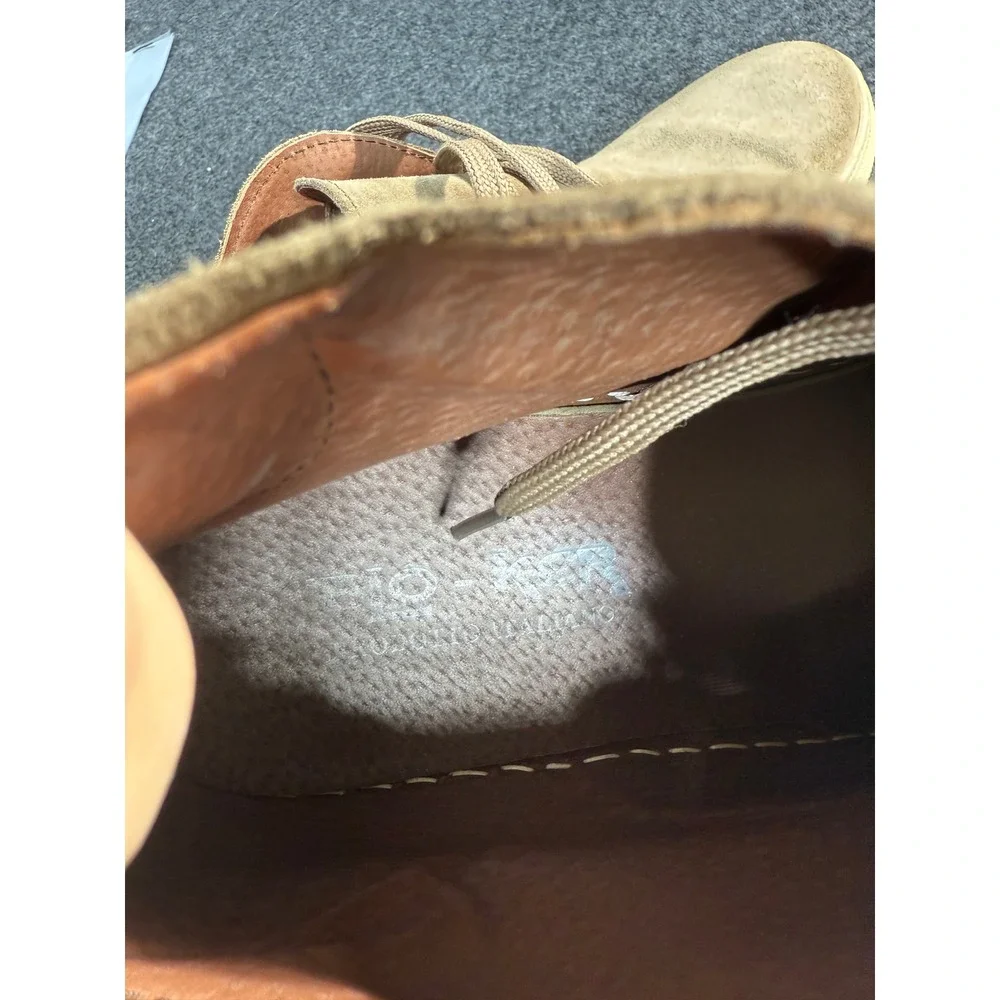 Mens Suede Chukka‎ Boots Desert Boots Made in Italy Size 44 Taupe Lace Up